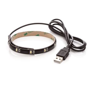 OPTY LED pásik 30cm, USB, 12 LED diód, samolepiaci, biely