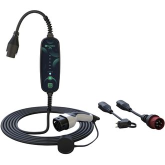 EcoVolter II PRO smart prenosný wallbox 11kW, 3x16A, 6,5 m APP kábel (Wi-Fi), sada BASIC, typ 2
