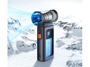 JisuLife Ultra 1, prenosný ventilátor 3v1 (ventilátor, fúkač prachu a nafukovačka), 9000 mAh, čierna