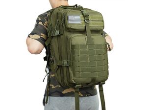 Mobilly Taktický armádny batoh, bedrový a hrudný pás, systém MOLLE, 45 l, zelený