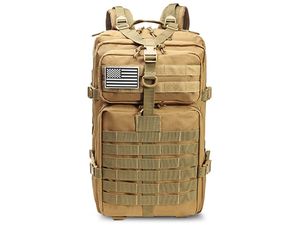 Mobilly taktický armádny batoh, bedrový a hrudný pás, systém MOLLE, 45 l, piesková / khaki