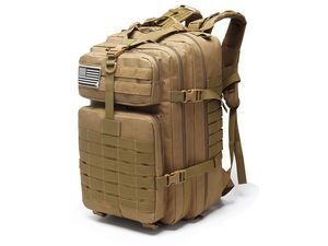 Mobilly taktický armádny batoh, bedrový a hrudný pás, systém MOLLE, 45 l, piesková / khaki