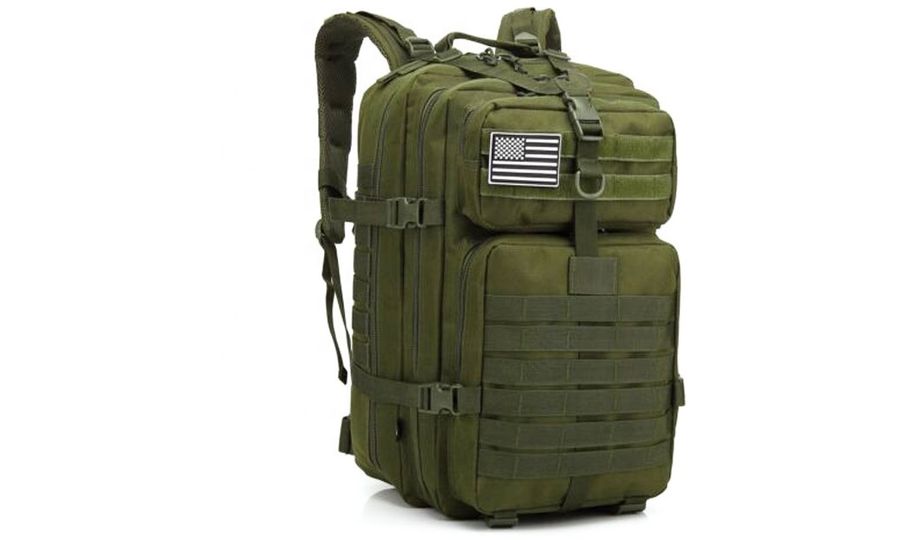 Mobilly Taktický armádny batoh, bedrový a hrudný pás, systém MOLLE, 45 l, zelený