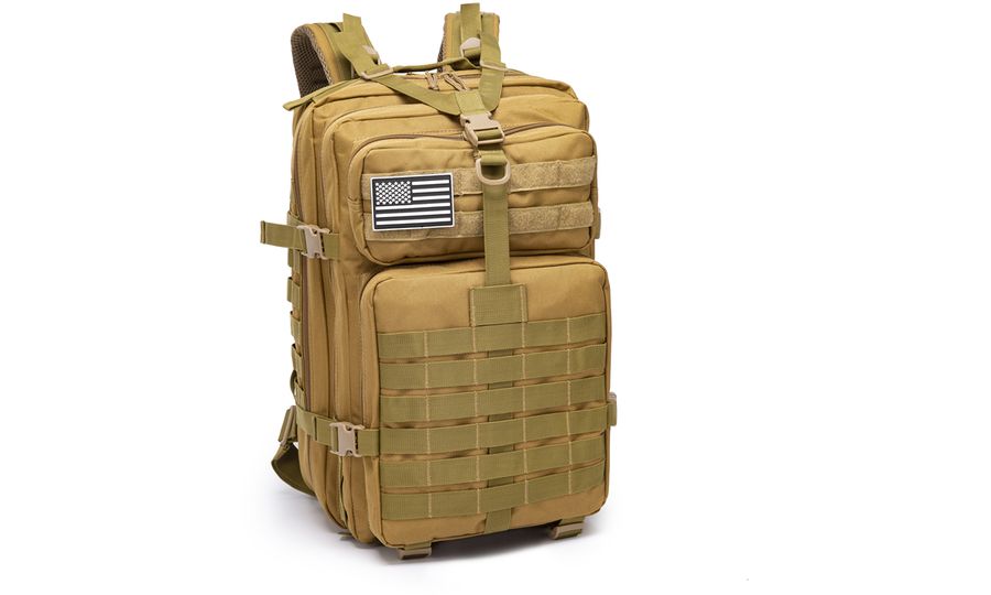 Mobilly taktický armádny batoh, bedrový a hrudný pás, systém MOLLE, 45 l, piesková / khaki