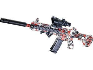 Sunny Blaster M416, zmenšená útočná puška s vodným gélom a príslušenstvom, červená