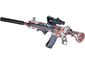 Sunny Blaster M416, zmenšená útočná puška s vodným gélom a príslušenstvom, červená