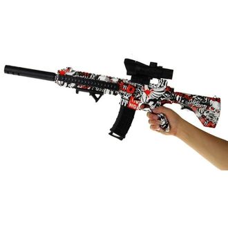 Sunny Blaster M416, zmenšená útočná puška s vodným gélom a príslušenstvom, červená