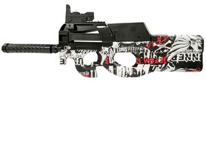 Sunny Blaster P90, vodná gélová guľová pištoľ s príslušenstvom, červená