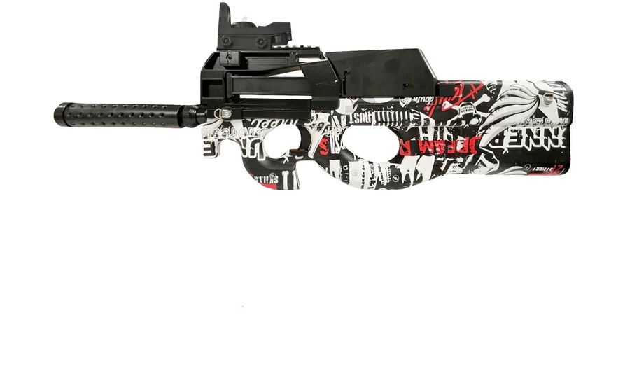 Sunny Blaster P90, vodná gélová guľová pištoľ s príslušenstvom, červená
