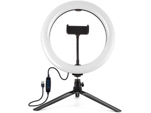 Selfie krúžok, LED osvetlenie, držiak na telefón, 10"