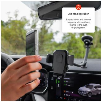 FIXED Univerzálny držiak do auta Iconiq Flex XL s flexibilnou nohou na sklo/prístrojovú dosku
