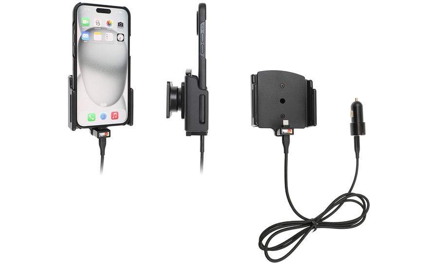Držiak do auta Brodit pre Apple iPhone 15 Pro Max/iPhone 15 Plus, nastaviteľný, s nabíjaním, rozbalený