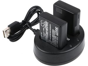 Sada 2 batérií a nabíjačky pre fotoaparáty Nikon Coolpix P7000, P7700, D3100, D3200, D5100 a ďalšie, 1030 mAh