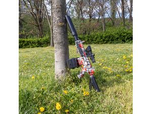 Sunny Blaster Double Barrel, dve hlavne, vodná gélová pištoľ na pelety, červená