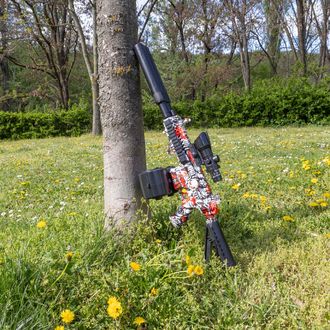 Sunny Blaster Double Barrel, dve hlavne, vodná gélová pištoľ na pelety, červená