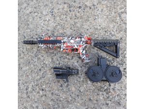 Sunny Blaster Double Barrel, dve hlavne, vodná gélová pištoľ na pelety, červená