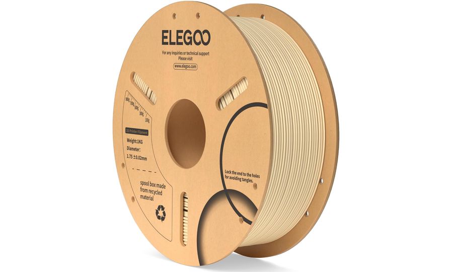 ELEGOO PLA-1.75mm-1KG-Cardboard Spool-Beige