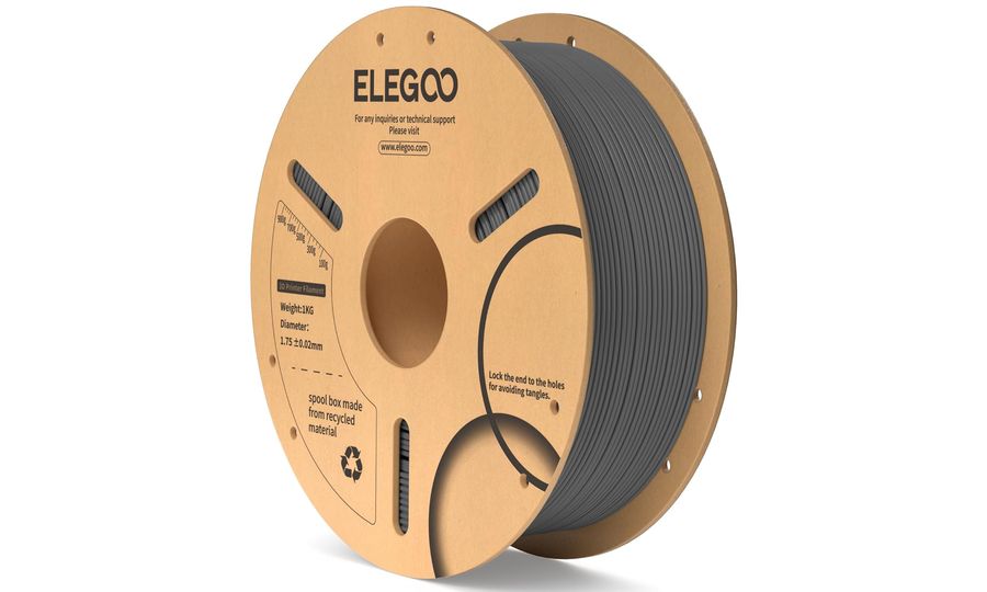 ELEGOO PLA-1.75mm-1KG-Cardboard Spool-Space Grey