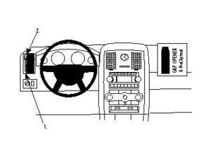 Brodit ProClip montážna konzola pre Chrysler 300C/300C Touring 05-10, vľavo na mriežku ventilácie