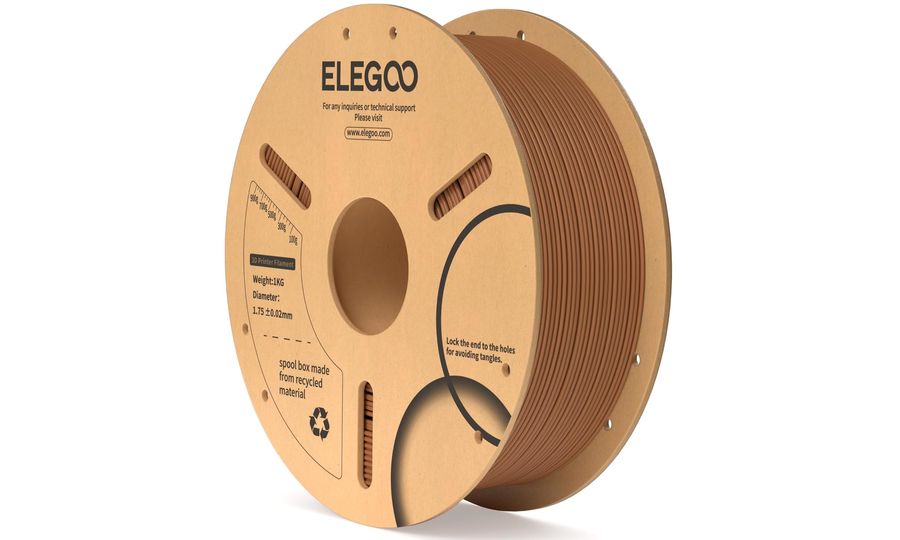 ELEGOO PLA-1.75mm-1KG-Cardboard Spool-Brown