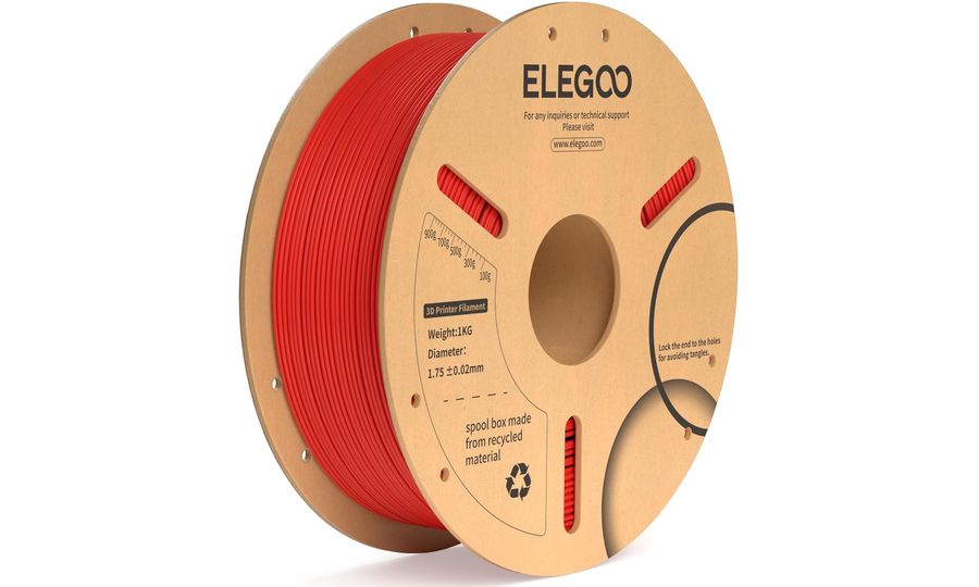 ELEGOO PLA+ -1.75mm-1KG-Cardboard Spool-Red