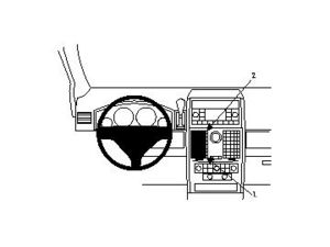 Brodit ProClip montážna konzola pre Chrysler Town & Country 08-11 (Grand Voyager 08-11), na stred