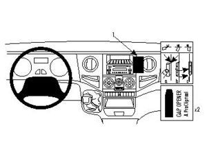 Brodit ProClip montážna konzola pre Iveco Daily 06-14, na stred vpravo
