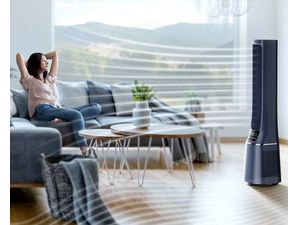 MIDEA AMS150-PBW ventilátor a čistička, Smart Wifi, HEPA filter, ionizátor, 10 rýchlostí
