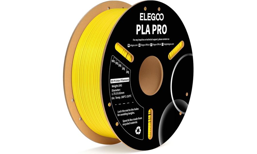ELEGOO PLA PRO -1.75mm-1KG-Cardboard Spool-Yellow