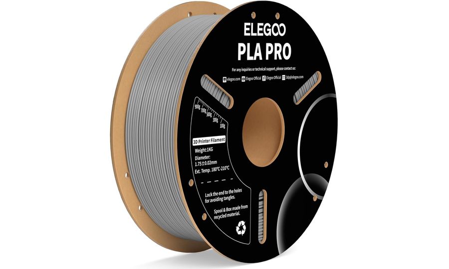 ELEGOO PLA PRO -1.75mm-1KG-Cardboard Spool-Grey