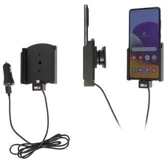 Brodit držiak do auta na Samsung Galaxy A72 bez puzdra, s nabíjaním z cig. zapaľovača/USB