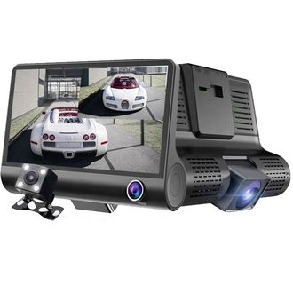 Smart Dashcam, inteligentná kamera do auta, predná + zadná + vnútorná