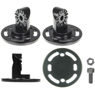 Brodit koncový úchyt dierovaný, pre krížové uchytenie, kruh, priemer 64 mm, čierny