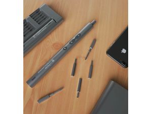 UF-TOOLS elektrický akumulátorový skrutkovač 62v1 s puzdrom, strieborný, USB-C