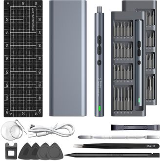UF-TOOLS elektrický akumulátorový skrutkovač 62v1 s puzdrom, strieborný, USB-C