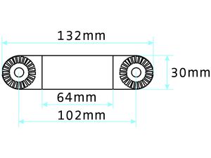 Brodit rameno 4", rozteč 102 mm, čierna