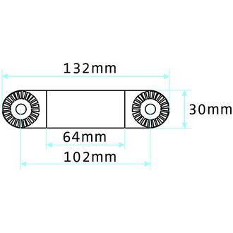 Brodit rameno 4", rozteč 102 mm, čierna