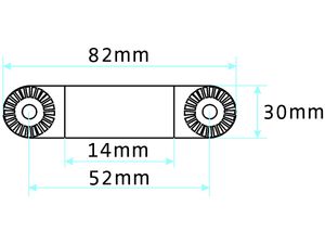 Brodit rameno 2", rozteč 52 mm, čierna