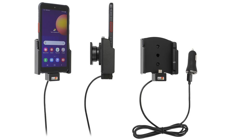 Držiak Brodit pre Samsung Galaxy Xcover 5, napájanie CL/USB
