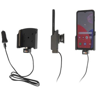 Držiak Brodit pre Samsung Galaxy Xcover 6 Pro, bez puzdra, so zapaľovačom cigariet/nabíjanie cez USB