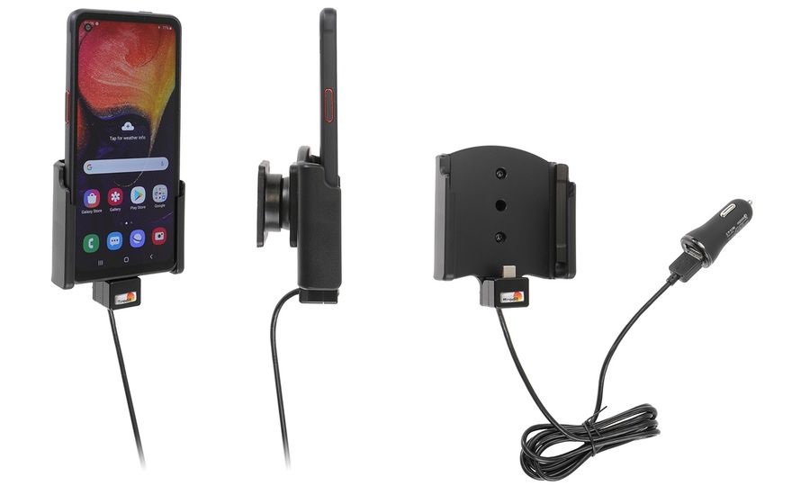 Držiak Brodit pre Samsung Galaxy Xcover Pro SM-G715, napájanie CL/USB