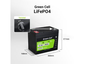 Green Cell LiFePO4 12,8V 80Ah
