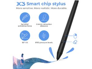 XPPen Artist 12 (2. generácia s perom X3), čierna