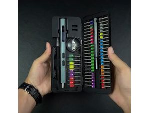 UF-TOOLS elektrický akumulátorový skrutkovač 58v1 s puzdrom, strieborný, USB-C