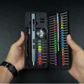 UF-TOOLS elektrický akumulátorový skrutkovač 58v1 s puzdrom, strieborný, USB-C