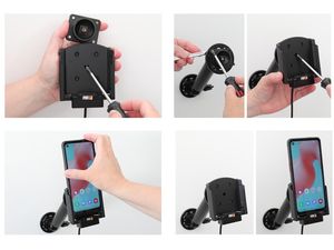 Držiak Brodit pre Samsung Galaxy Xcover Pro SM-G715, skryté nabíjanie, konektor POGO