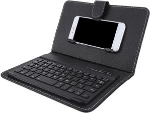 Univerzálna klávesnica Mobilly v koženom puzdre pre telefóny iPhone a Android