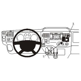 Brodit ProClip montážna konzola pre Ford Transit/Tourneo 07-13, zosilnené prevedenie, na stred
