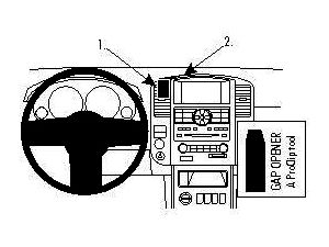 Brodit ProClip montážna konzola pre Nissan Pathfinder 08-12, LEN pre továrenské navigáciu, na stred