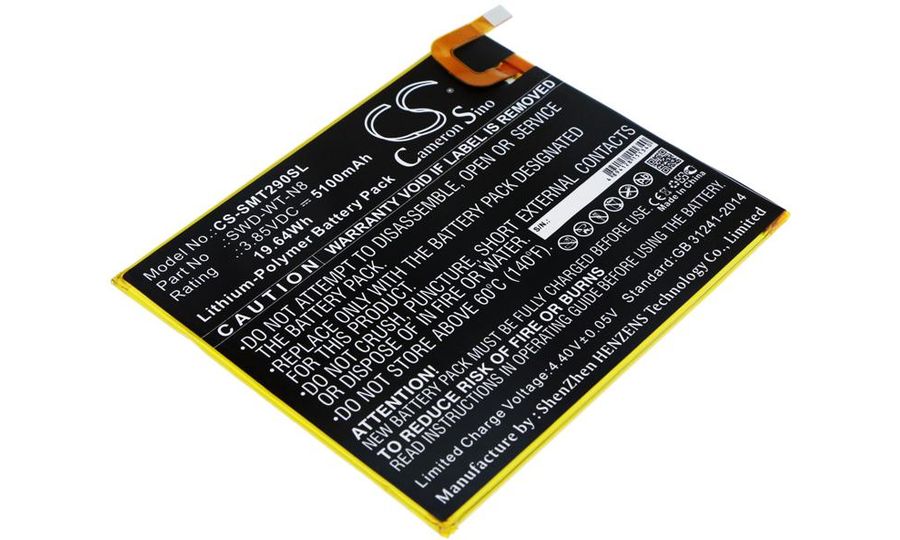 Batéria pre Samsung Galaxy Tab A 8.0 2019, Samsung Sm-T290 (ekvivalent Samsung SWD-WT-N8), 5100 mAh